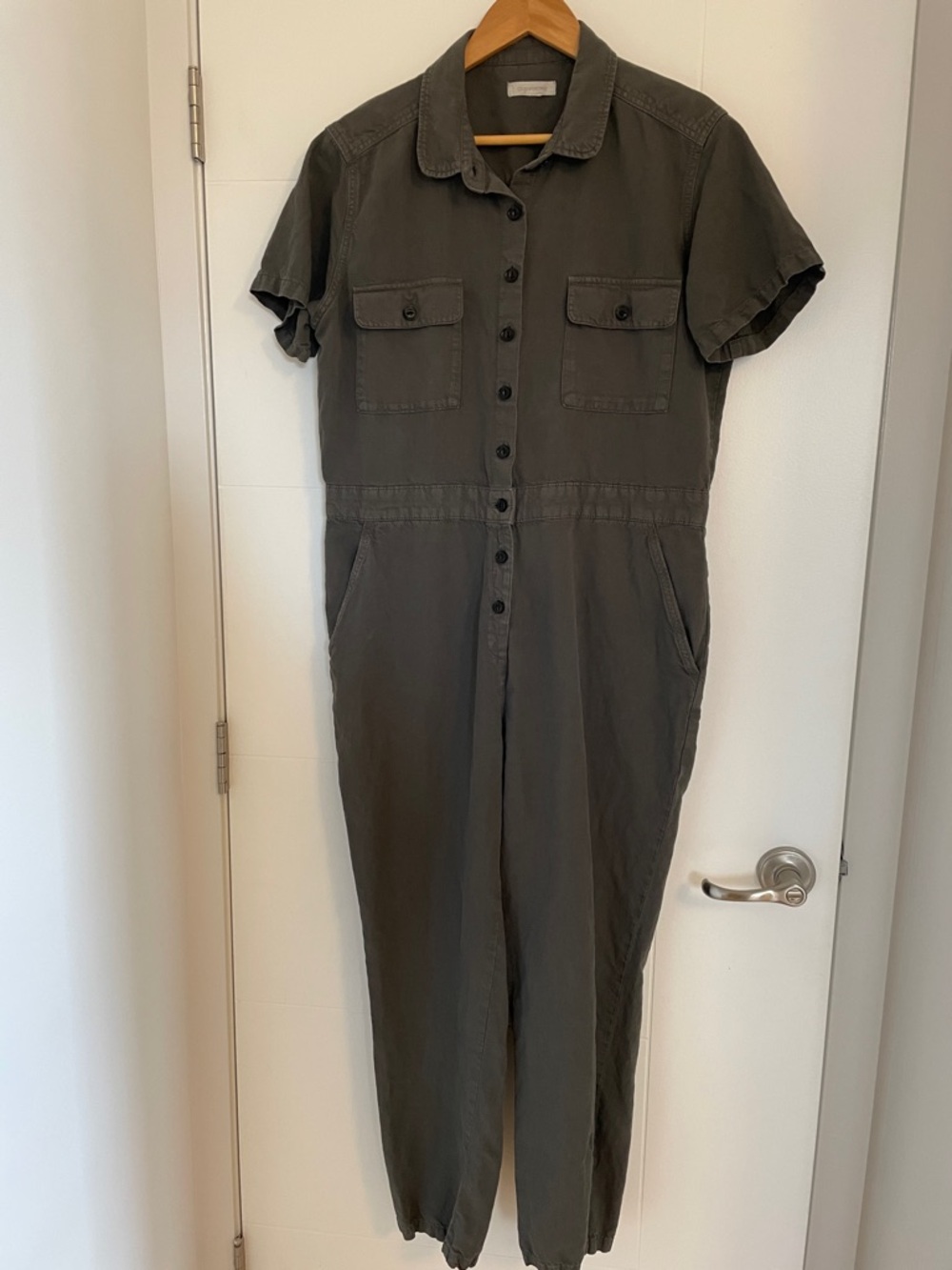 Outerknown button-down jumpsuit - size L
